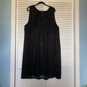 COPY - Mesh & Lace Overlay Black Dress Addition Elle s 24